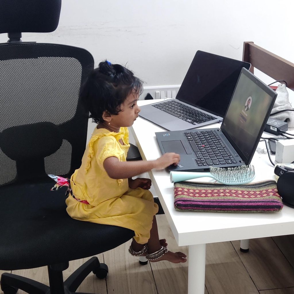 When You’re on a Call and Your Daughter Jumps In